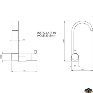 Torneira misturadora plana 2x F 1/2″ TREM