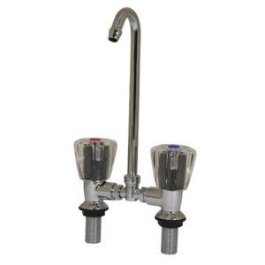 Torneira mista bico alto 2x 3/8″ Macho TREM