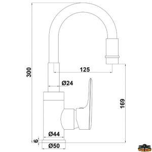 Torneira misturadora flexível para pia de Cozinha TREM