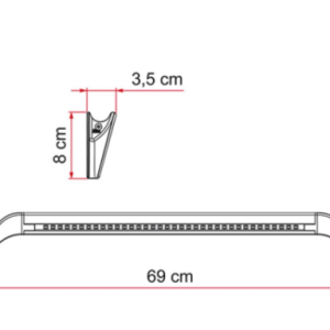 Aplique LED para porta FIAMMA