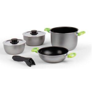 Trem de Cozinha de 7 Peças em Alumínio Silver