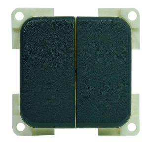 Interruptor Duplo sem Caixa de Proteção – Castanho