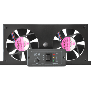 Ventilador Duplo com Termostato Retangular Cinza