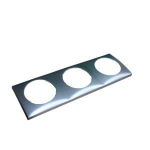 Aro Triplo Cromado Mate Lacado Flow