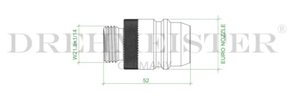 Adaptador DREHMEISTER GPL Europeu Ø22 mm (W21,8) - Image 2